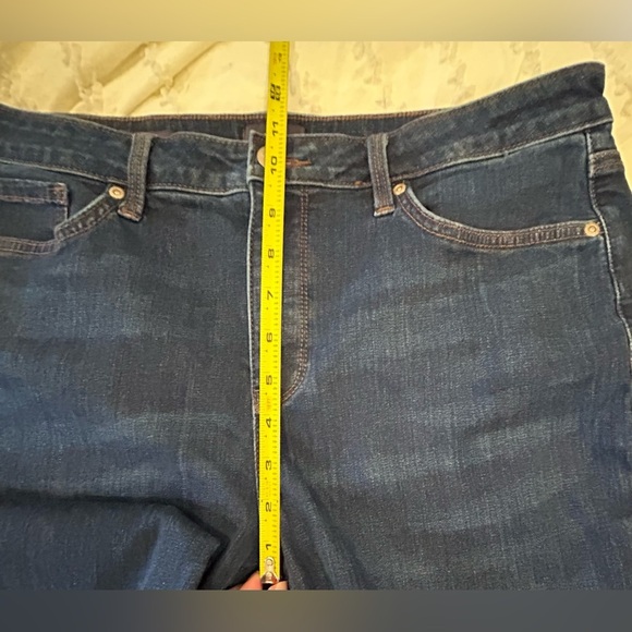 NYDJ Julia flare high rise dark wash jeans women size 12 - Picture 10 of 12